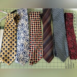 6 designer silk beautiful ties